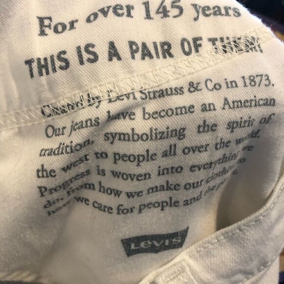 LEVI’S STRAUSS & Co white denim jeans womens w38 L30 511 style - Picture 8 of 10